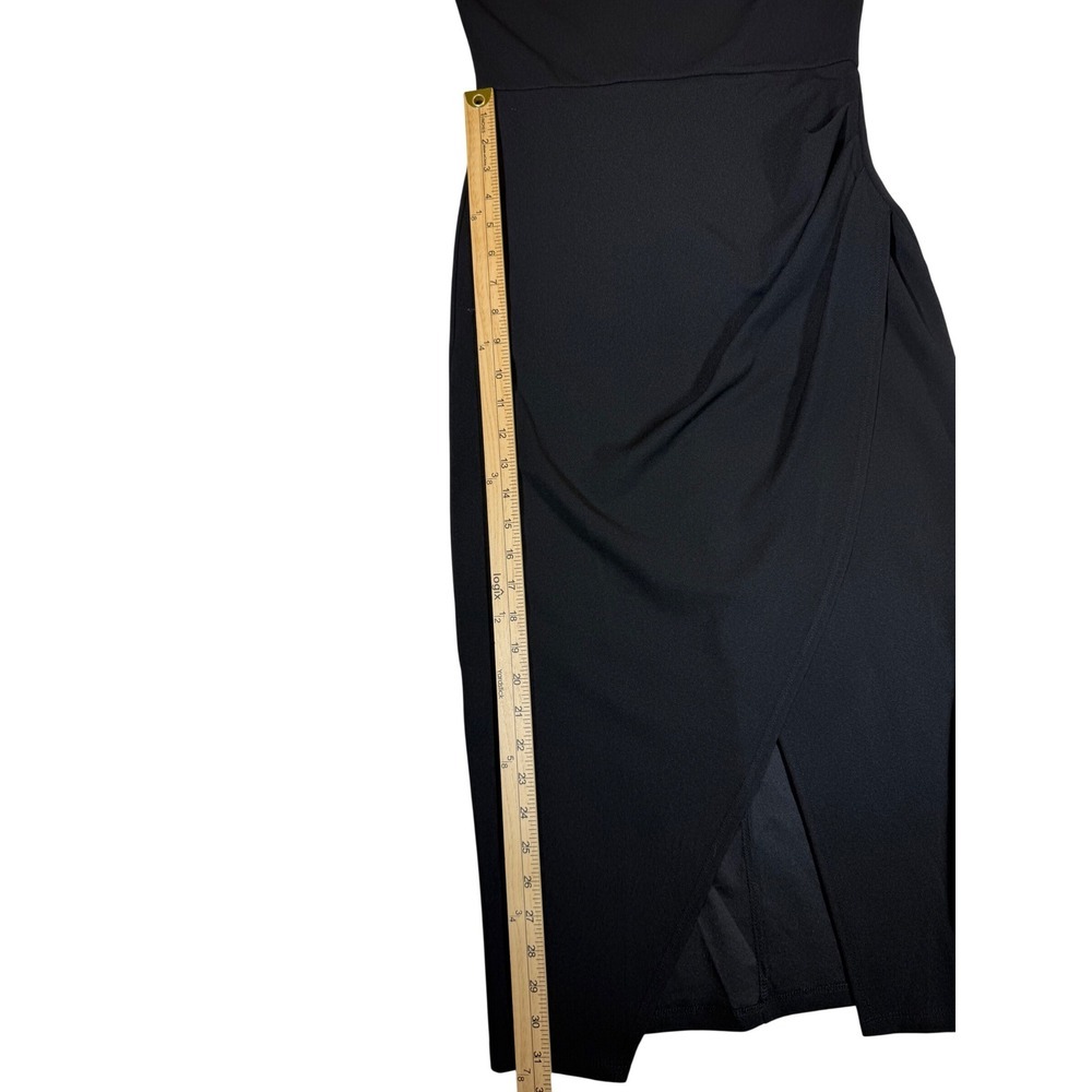 Windsor Black One Shoulder Midi Dress Tulip Wrap Skirt Bodycon Party Dress - Picture 4 of 6